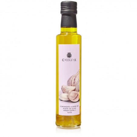 Aceite de oliva condimentado ajo "la chinata"