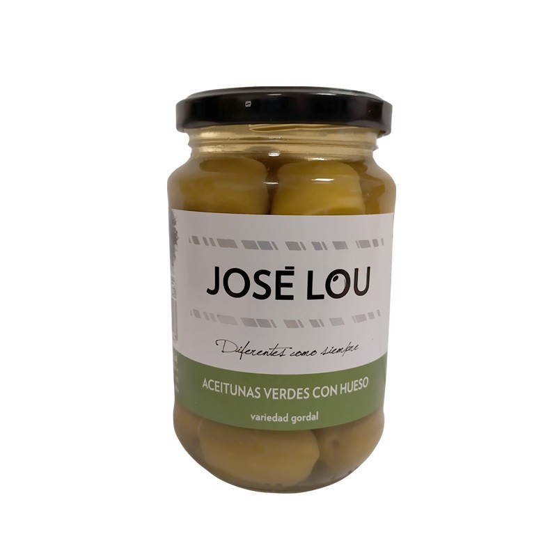 Aceitunas verdes con hueso - Variedad Gordal 355 gr