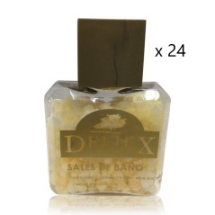 Petite boîte avec gel et sels de bain de marque deliex pour les cadeaux