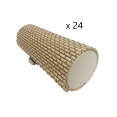 24 Beige elongated chest, body cream and bath gel to give away