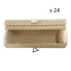 24 Poitrine allongée beige, crème pour le corps et gel pour le bain