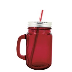 Red jug with sorbet.