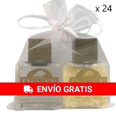 24 x Set de bain, eau de Cologne fraîche et sels de bain Deliex