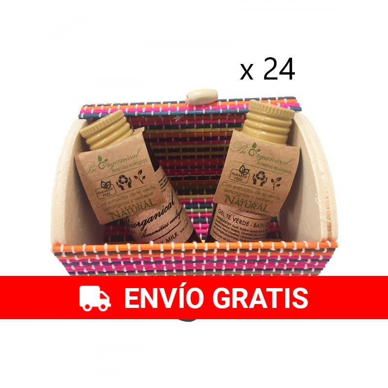 Pack de 24 boxers miniatures, gel et lait corporel