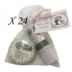 Pack 24 (Conjunto cosmética para regalar, pastilla de jabón y protector labial "la Chinata"))