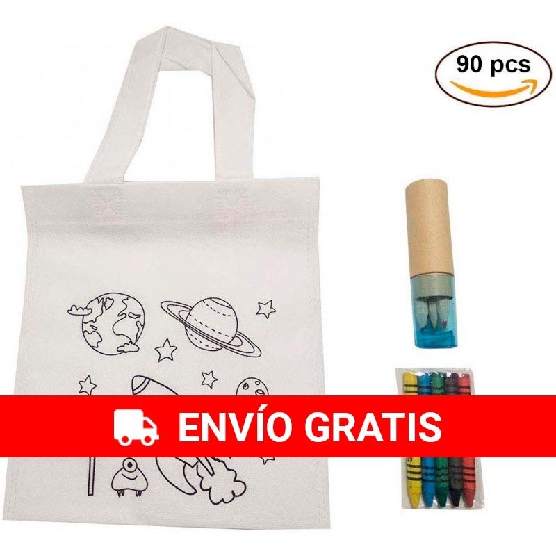 (AMAZON) 30 sacs planètes et étuis BLEU avec crayons et taille-crayons