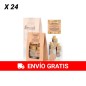 Set écologique (pack de 24 unités) Gel, shampoing, lait corporel et barre de savon au thé vert citronnelle et verveine.