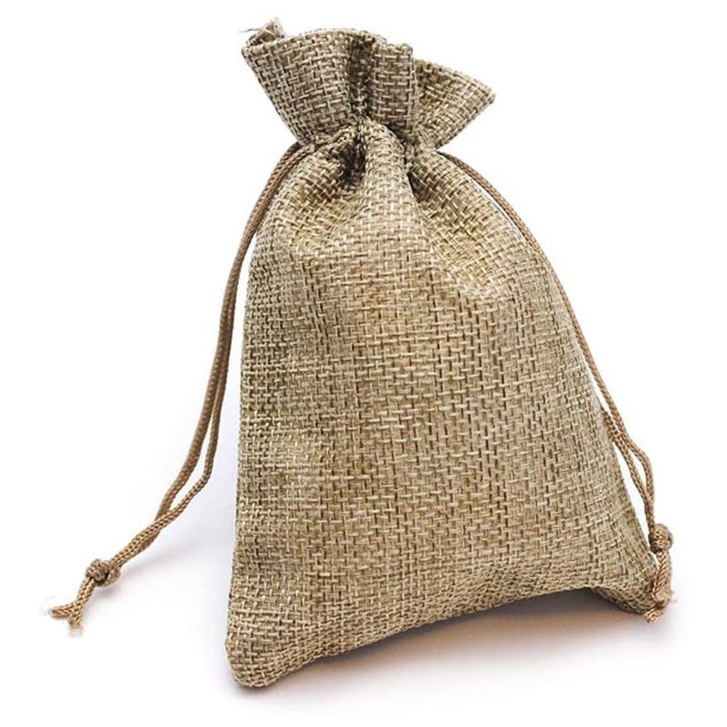 Sachet en jute idéal pour les cadeaux d'invités (15 x 20 cm)