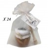 Honey with almonds and tasting stick in organza gift bag (24 pcs.)