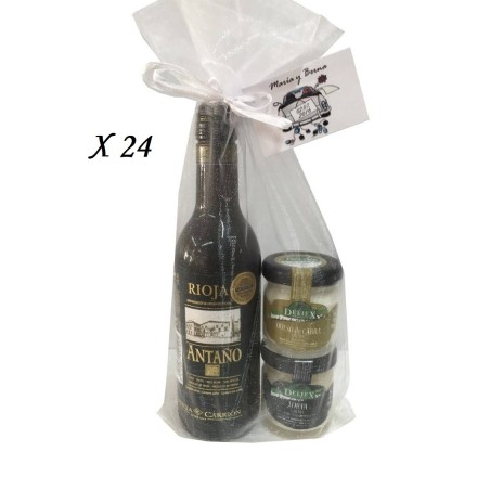 24 Miniature wines and cheese spreads for details