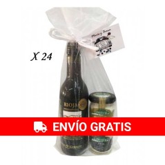 24 Miniature wines and cheese spreads for details