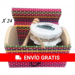 Miel de Orcio con palito catador en baúl de colores (pack 24 ud)