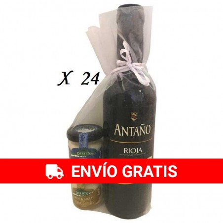 Tarros de queso con Vino Antaño para regalos (24 pack)
