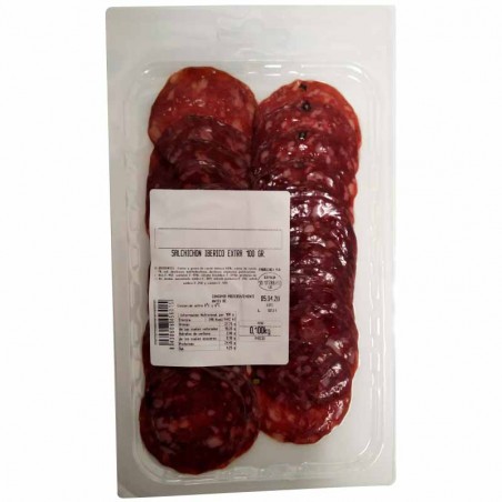 Acorn Iberian sausage sliced