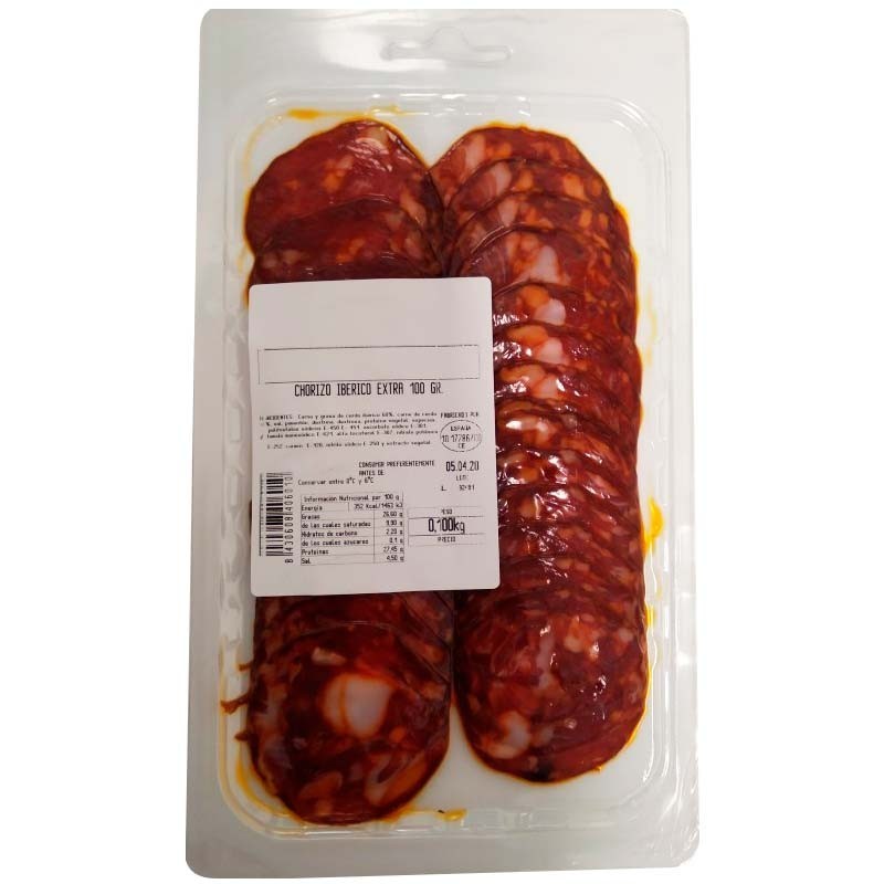 Chorizo Ibérico en lonchas