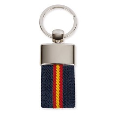 Porte-clés Drapeau Espagnol sur Fond Bleu Marine - Cadeau Original