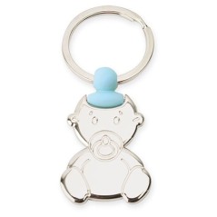 Original christening favor: blue baby pacifier keychain