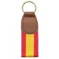 Red Faux Leather Spain Keychain