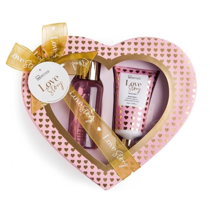 Caja Corazón Pequeño 'Love Story' (Gel y Loción Corporal)