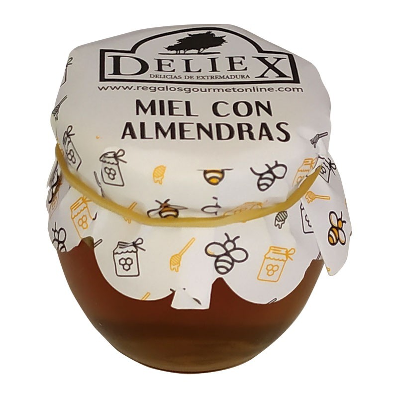 Honey Jar with Almonds 115 gr for gift