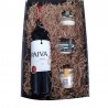 Small Christmas basket with Wine Payva and selection of gourmet cheese creams for company