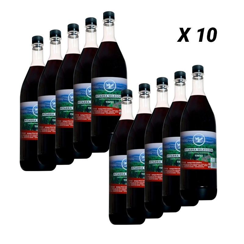 10 bouteilles de vin Pitarra Red Selection de 1,5 litre