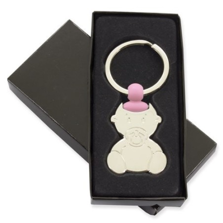 Pink Pacifier Baby Keychain - Perfect for Christening Favors