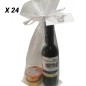 Pack of 24 miniature plastic wines with two pâtés, bag and cards