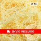 2 KG de papel AMARILLO kraft en virutas, relleno para decoración y embalaje AMARILLO