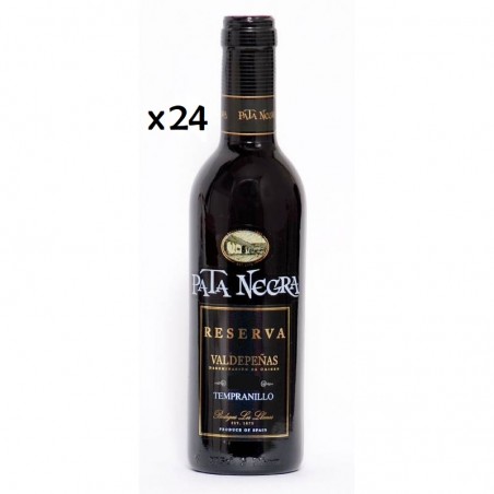 Lote 24 Vino Pata Negra 37.5 cl con D.O Valdepeñas Detalles de Bodas