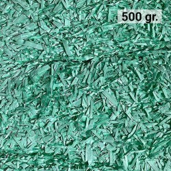 500 gr. de papel kraft verde agua en virutas, relleno para decoración y embalaje