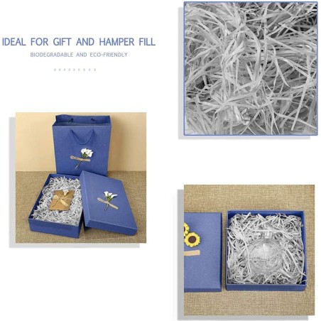 100g of Gray Kraft Paper Shreds, Filler for Decoration and Packaging