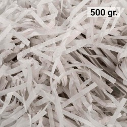 500 gr. de papel kraft gris en virutas, relleno para decoración y embalaje