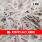 1 KG de papel GRIS kraft en virutas, relleno para decoración y embalaje GRIS