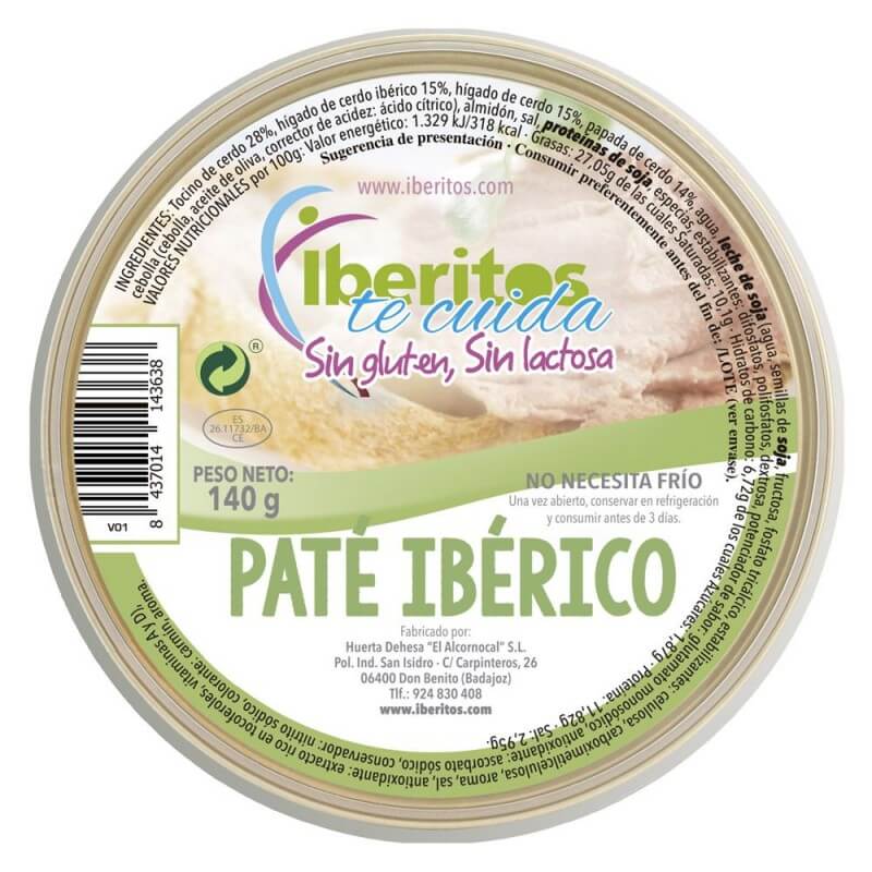 Paté ibérico sin lactosa