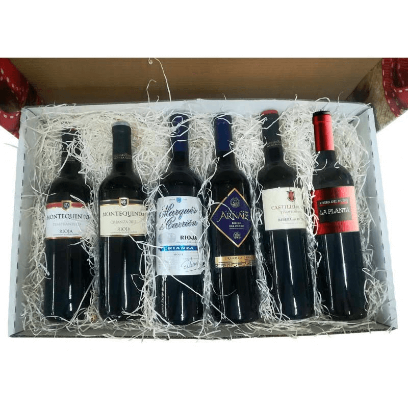 Caja 12 Botellas de Vino Pata Negra para Boda