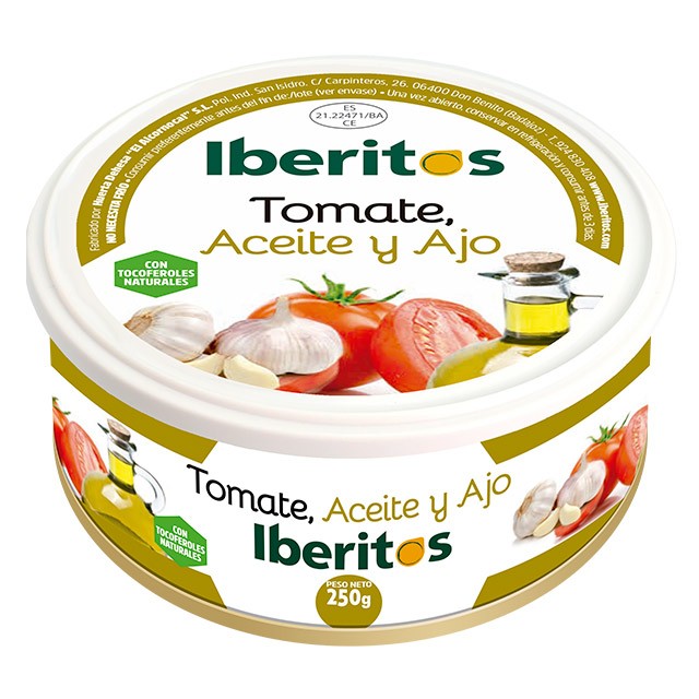 Tomatoes, oil and garlic Iberitos (250g)