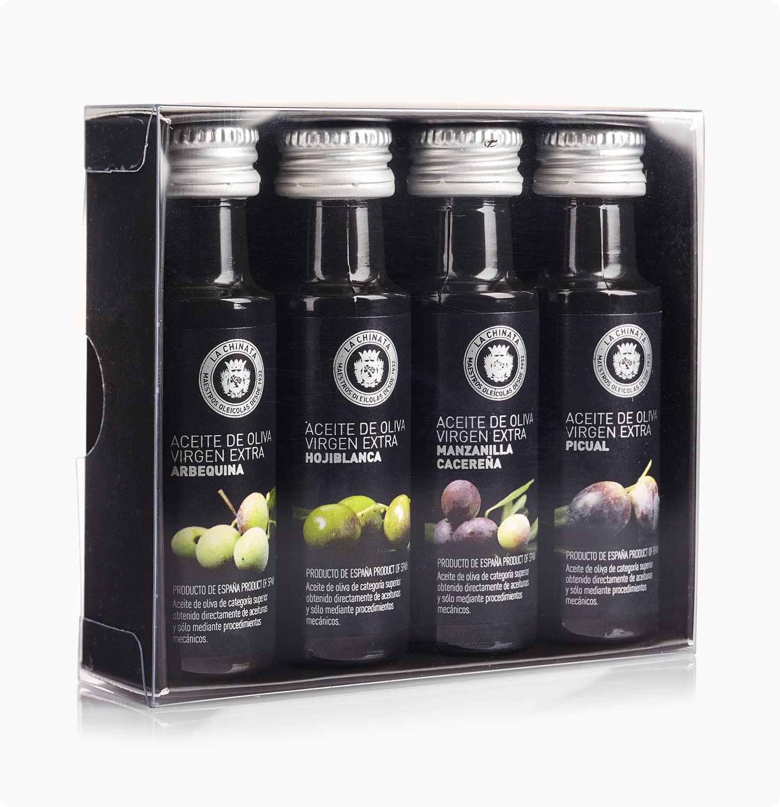 Box of 4 olive oils miniatures,for gifts