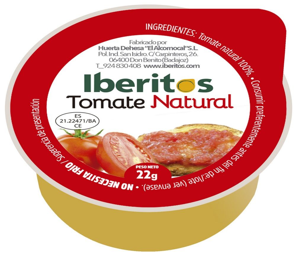 Grated natural tomato 22gr single dose