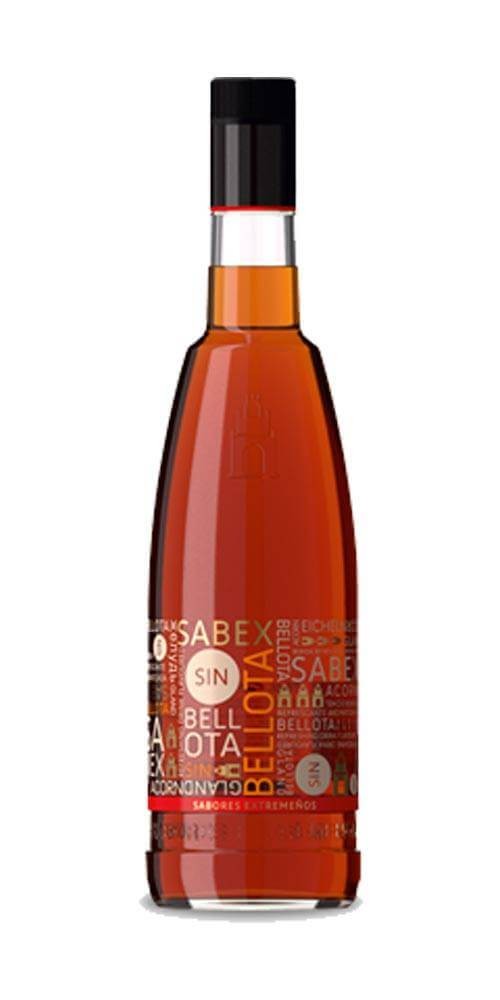 Bottle of liqueur of acorn Beso Extremeño without alcohol online for gifts