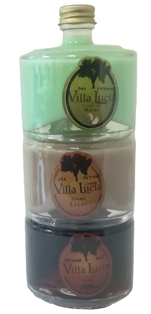 Stackable liquor pack Viallucia for fairs gift